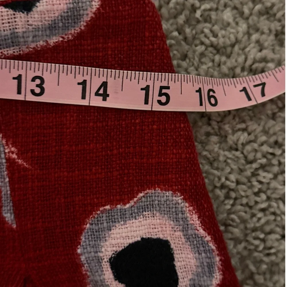 The Limited Red Floral Poppy Print A-Line 100% Cotton Skirt Size Medium Lined